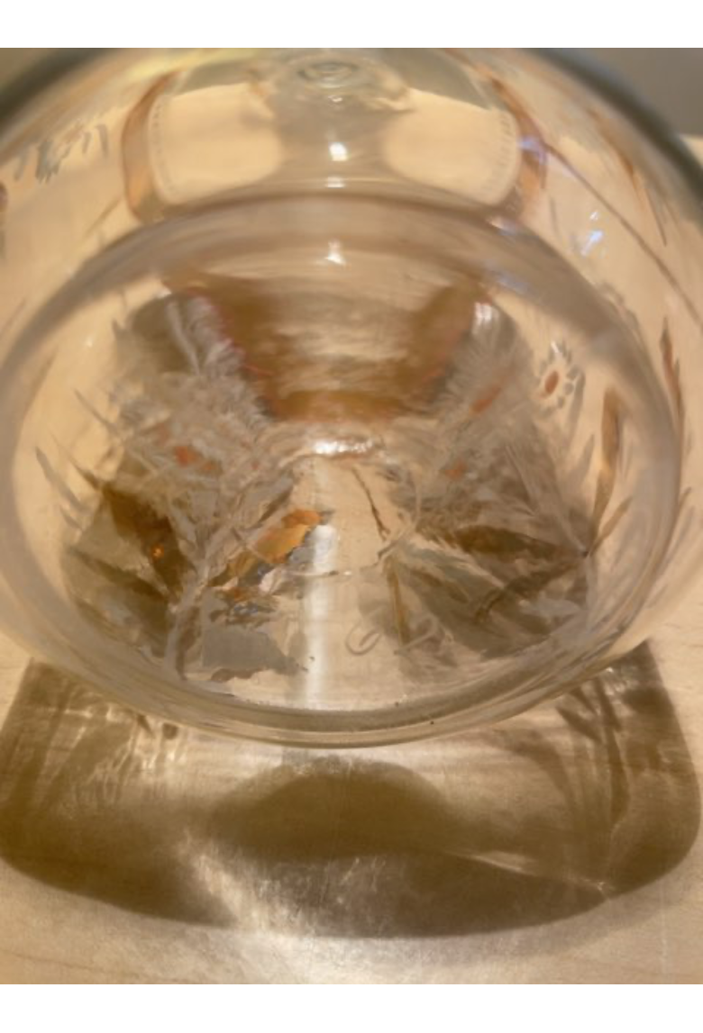 Karaffel i klart glas
